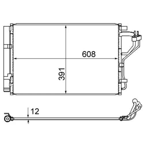 Kondenzátor klimatizácie MAHLE AC 867 000S