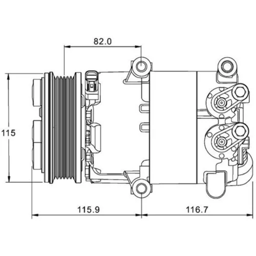 Kompresor klimatizácie ACP 1332 000P /MAHLE/ - obr. 1