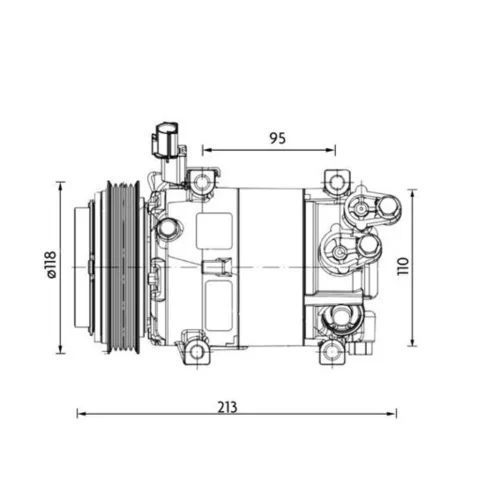 Kompresor klimatizácie ACP 1468 000P /MAHLE/ - obr. 2