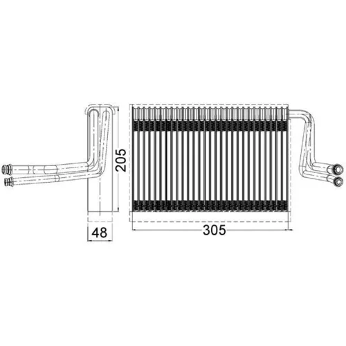 Výparník klimatizácie AE 113 000S /MAHLE/ - obr. 1