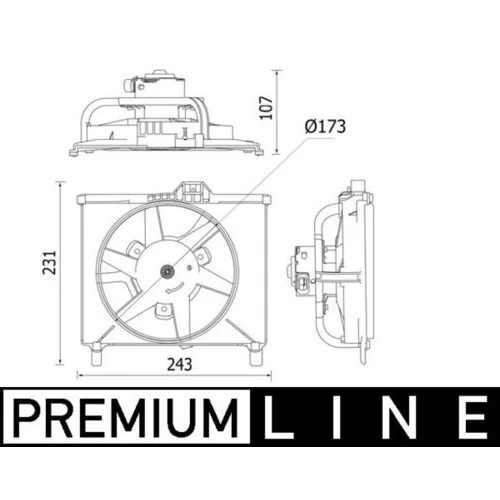 Ventilátor chladenia motora CFF 541 000P /MAHLE/ - obr. 1