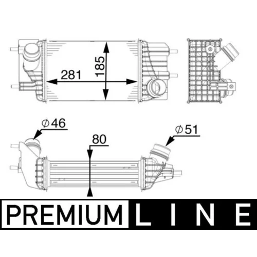 Chladič plniaceho vzduchu CI 154 000P /MAHLE/ - obr. 2