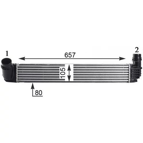 Chladič plniaceho vzduchu CI 314 000P /MAHLE/ - obr. 10