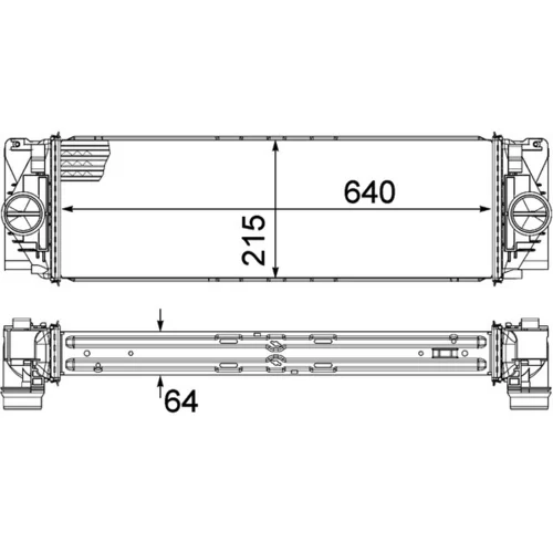 Chladič plniaceho vzduchu CI 368 000P /MAHLE/ - obr. 1