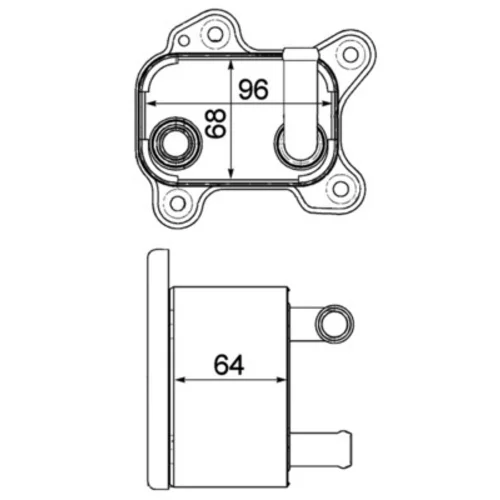 Chladič oleja automatickej prevodovky CLC 183 000P /MAHLE/ - obr. 1