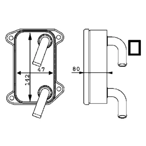 Chladič motorového oleja CLC 40 000P /MAHLE/ - obr. 1