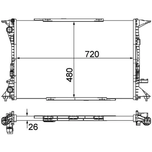 Chladič motora CR 1060 000P /MAHLE/ - obr. 1