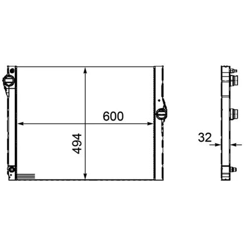 Chladič motora CR 1094 000P /MAHLE/ - obr. 1