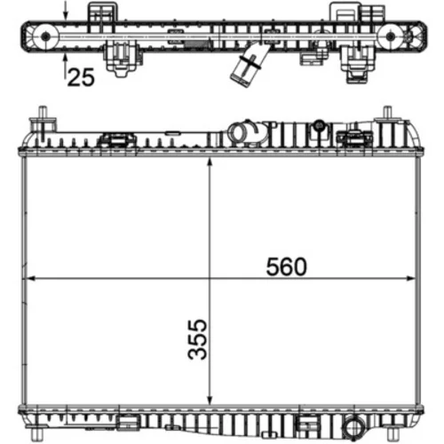 Chladič motora CR 1135 000P /MAHLE/ - obr. 1