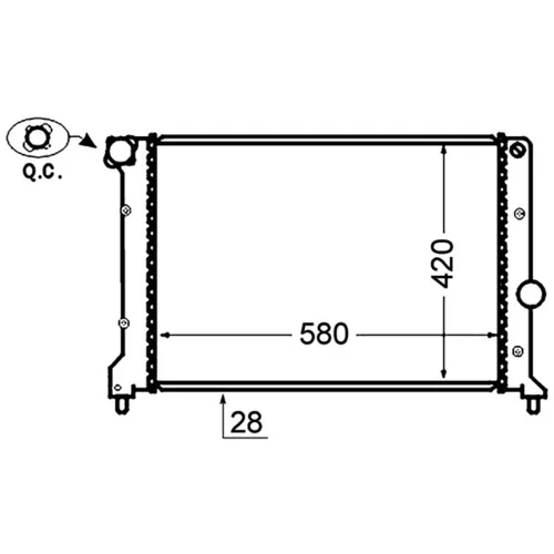 Chladič motora CR 1413 000P /MAHLE/ - obr. 1