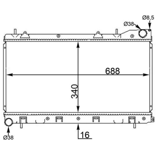 Chladič motora CR 1561 000S /MAHLE/ - obr. 1