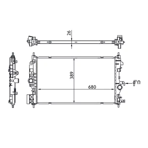 Chladič motora MAHLE CR 1697 000S