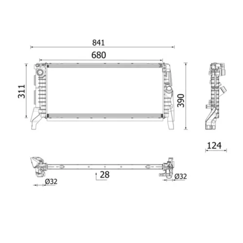 Chladič motora MAHLE CR 2749 000P