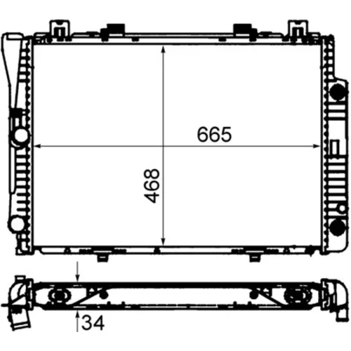 Chladič motora MAHLE CR 278 000S