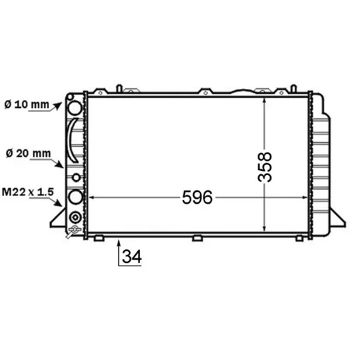 Chladič motora MAHLE CR 396 000S