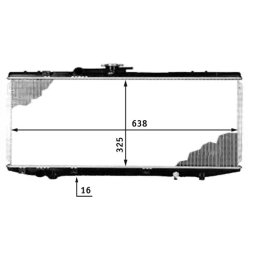 Chladič motora CR 536 000S /MAHLE/ - obr. 1
