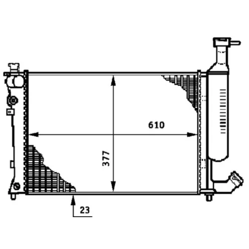 Chladič motora CR 596 000S /MAHLE/ - obr. 1