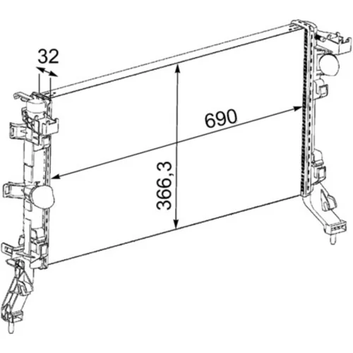 Chladič motora CR 895 000P /MAHLE/ - obr. 1