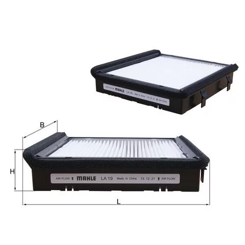 Filter vnútorného priestoru LA 19 /MAHLE/ - obr. 2