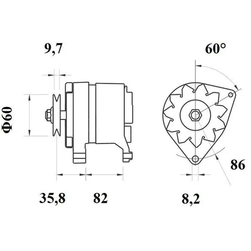 Alternátor MG 107 /MAHLE/ - obr. 4