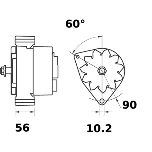 Alternátor MG 433 /MAHLE/ - obr. 1