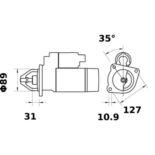 Štartér MS 439 /MAHLE/ - obr. 1