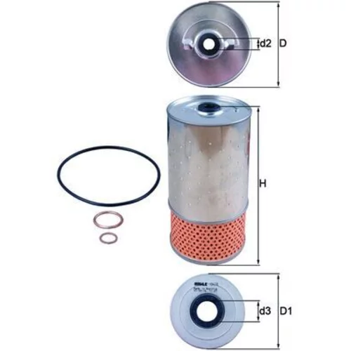 Olejový filter OX 78D1 /MAHLE/ - obr. 2