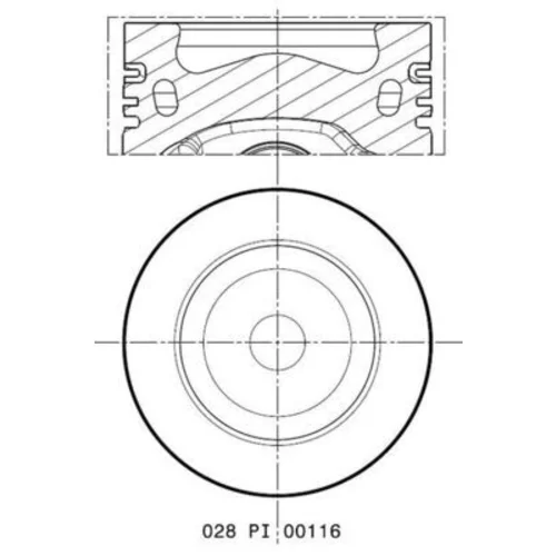 Piest 028 PI 00116 000 /MAHLE/ - obr. 1