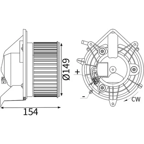 Vnútorný ventilátor MAHLE AB 438 000S