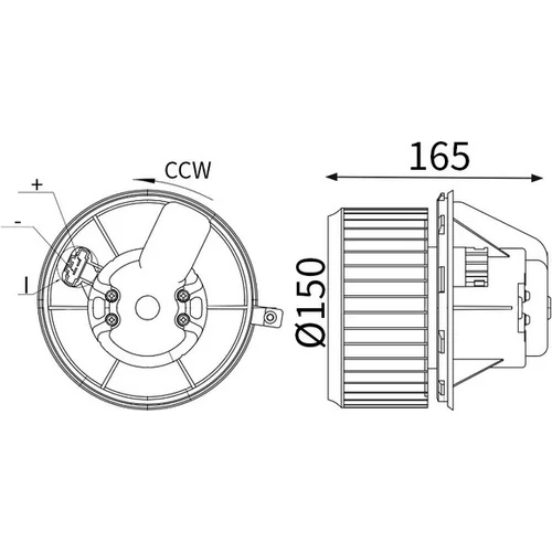 Vnútorný ventilátor MAHLE AB 450 000S