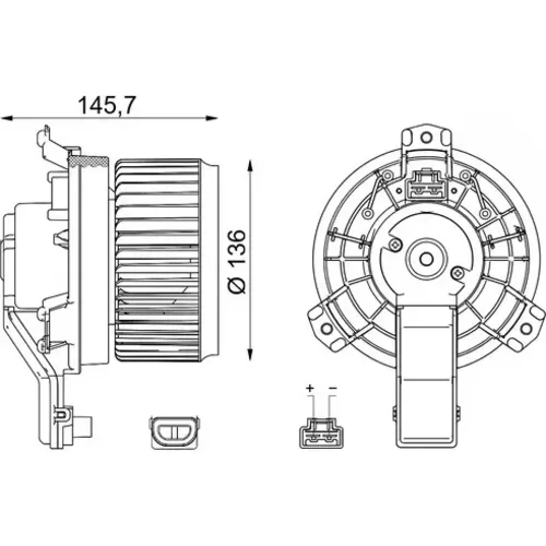 Vnútorný ventilátor MAHLE AB 486 000S