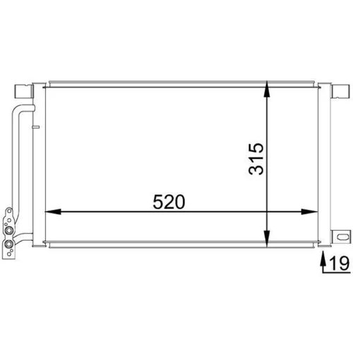 Kondenzátor klimatizácie AC 235 001S /MAHLE/ - obr. 1