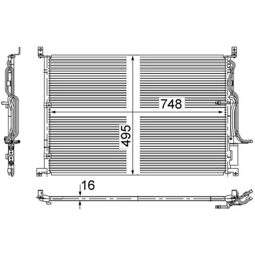 Kondenzátor klimatizácie AC 271 000S /MAHLE/ - obr. 1