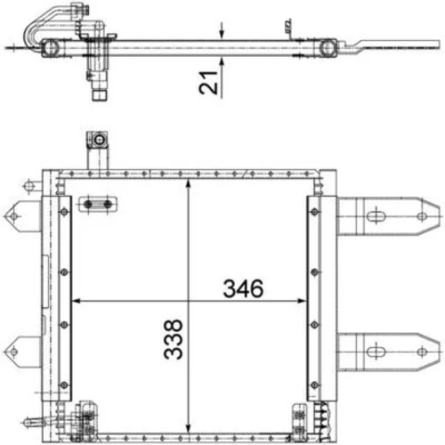 Kondenzátor klimatizácie AC 287 000S /MAHLE/ - obr. 1