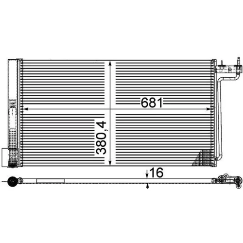 Kondenzátor klimatizácie AC 29 000P /MAHLE/ - obr. 1