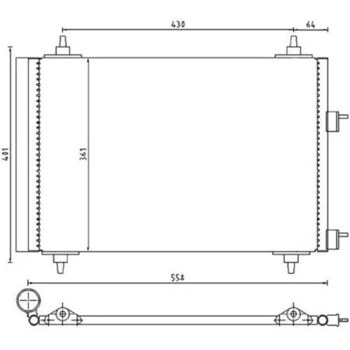 Kondenzátor klimatizácie AC 315 000P /MAHLE/ - obr. 1