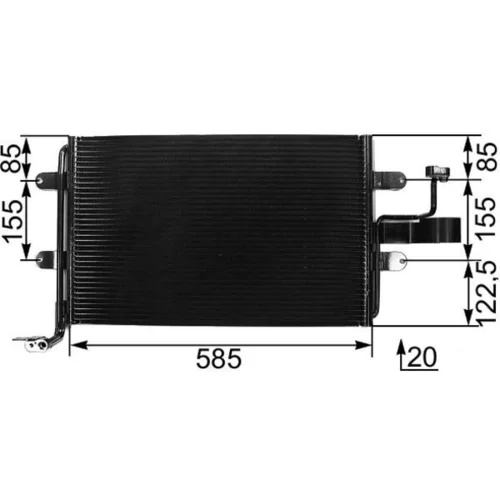 Kondenzátor klimatizácie AC 326 000S /MAHLE/ - obr. 1