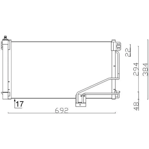 Kondenzátor klimatizácie AC 347 001S /MAHLE/ - obr. 1