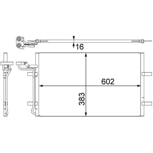 Kondenzátor klimatizácie AC 410 001S /MAHLE/ - obr. 1