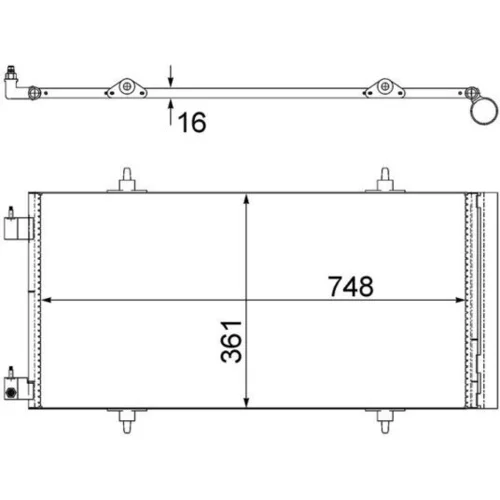 Kondenzátor klimatizácie AC 465 000S /MAHLE/ - obr. 1