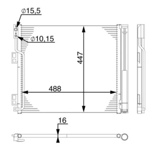 Kondenzátor klimatizácie AC 570 000S /MAHLE/ - obr. 1