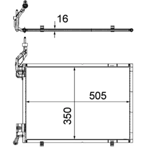 Kondenzátor klimatizácie AC 579 000P /MAHLE/ - obr. 2