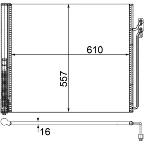 Kondenzátor klimatizácie AC 586 000P /MAHLE/ - obr. 2