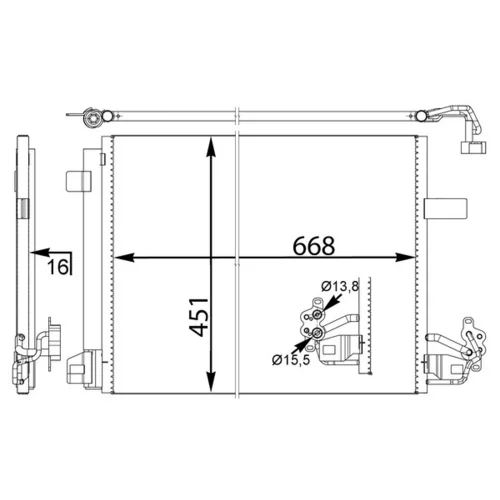 Kondenzátor klimatizácie MAHLE AC 774 000S