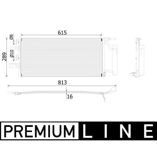 Kondenzátor klimatizácie AC 893 000P /MAHLE/ - obr. 1