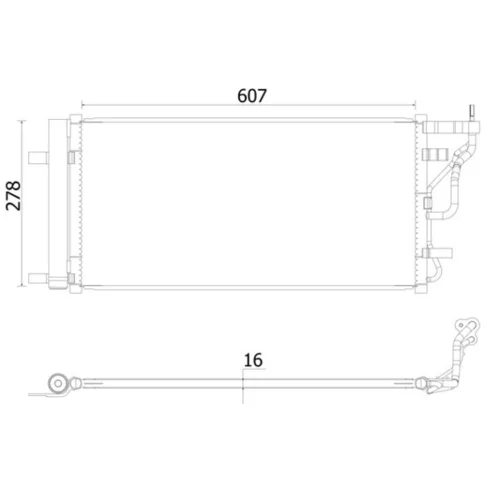 Kondenzátor klimatizácie AC 956 000S /MAHLE/ - obr. 1