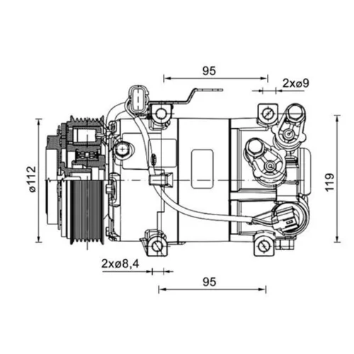 Kompresor klimatizácie ACP 1461 000P /MAHLE/ - obr. 1