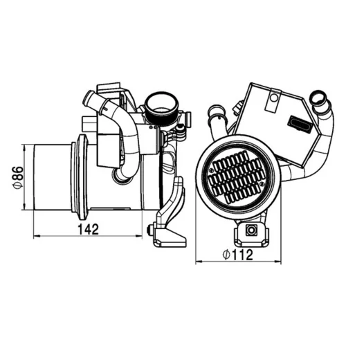 Chladič pre recirkuláciu plynov CE 5 000P /MAHLE/ - obr. 1