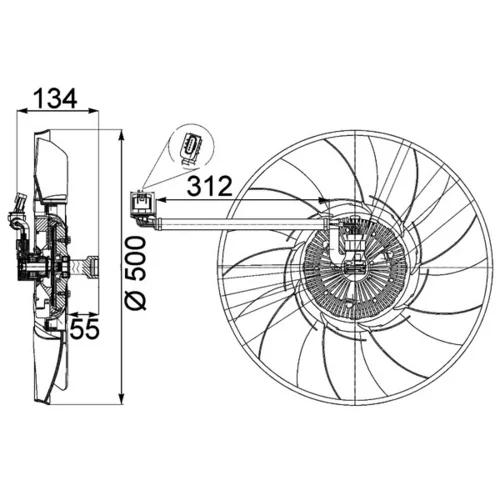 Ventilátor chladenia motora CFF 467 000P /MAHLE/ - obr. 1