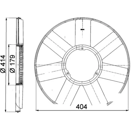 Koleso ventilátora chladenia motora CFW 39 000P /MAHLE/ - obr. 1